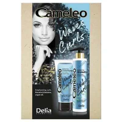 ქამელეო-ნაკრები ხვეული თმისთვის კერატინით, შამპუნი250მლ+კონდიციონერი 200მლ