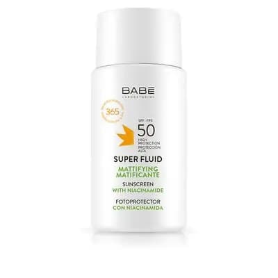 ბაბე-სახის მზის დამცავი სუპერფლუიდი მატირებით SPF50 50მლ