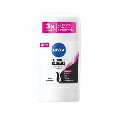 ნივეა - დეოდორანტი სტიკი - Clear invisible - ქალი 50 მლ.