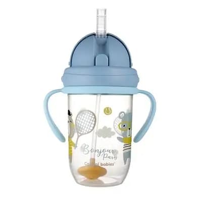 კანპოლ ბეიბის ჭიქადაუქცეველა სიმძიმიანი საწრუპით, 270 მლ, "Bonjour Paris", ცისფე