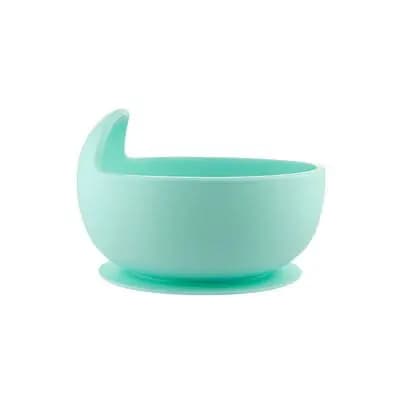 კანპოლ ბეიბის ჯამი სილიკონის მისაწოვრიანი ძირით, 330მლ, ფირუზისფერი