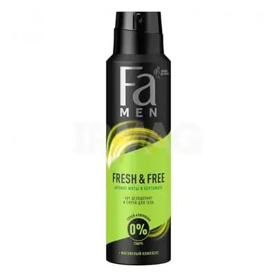 ფა ანტიპერსიპირანტი - მამაკაცი - Fresh & free 150 მლ.