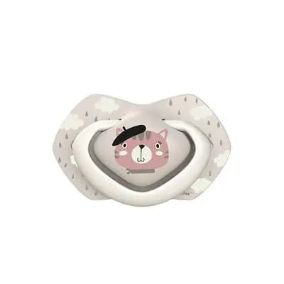 კანპოლ ბეიბის მატყუარა სილიკონის სიმეტრიული BONJOUR PARIS, 2 ცალი, 618 თვე, ვარდ