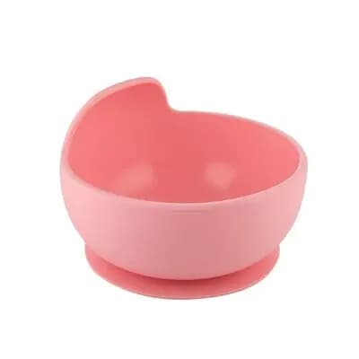 კანპოლ ბეიბის ჯამი სილიკონის მისაწოვრიანი ძირით, 330მლ, ვარდისფერი