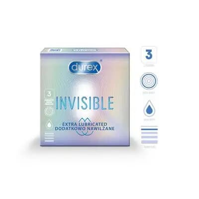 დურექსი პრეზერვატივი Invisible Extra Lube #3