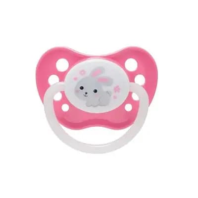 კანპოლ ბეიბის მატყუარა სილიკონის სიმეტრიული "Bunny & Company", 6-18 თვე, ვარდისფ