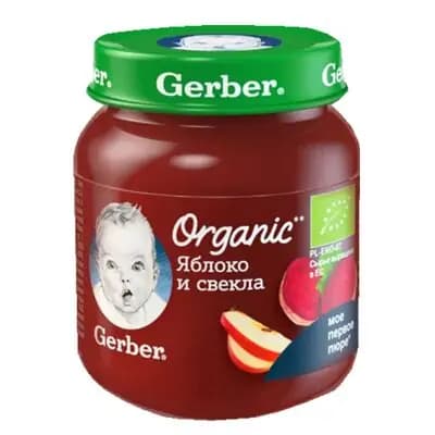 გერბერი-ვაშლი/ჭარხალი პიურე 125გრ