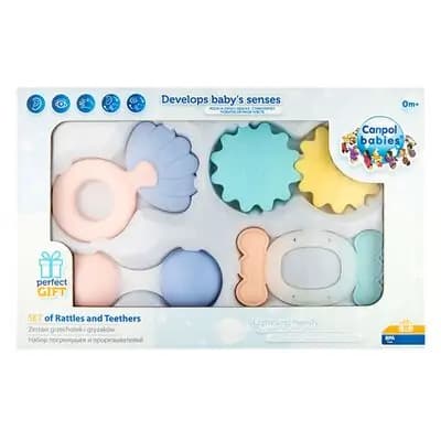 კანპოლ ბეიბის პირველი საჩხარუნოების ნაკრები "პასტელი" (4 ცალი)