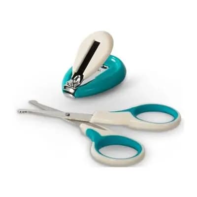 ბეიბო-ბავშვის ფრჩხილის მოვლის ნაკრები, მაკრატელი და საკვნეტი, მწვანე 0+