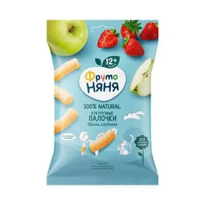 ფრუტო–ჩხირები სიმინდის ვაშლი , მარწყვი 20გრ