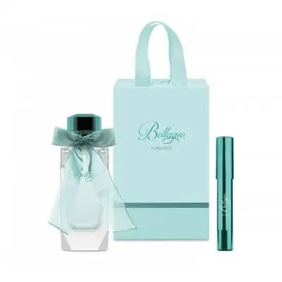 ბელაჯიო - სასაჩუქრე ნაკრები ფირუზის (სუნამო + სურნელოვანი ფანქარი)