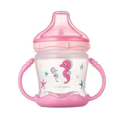 კანპოლ ბეიბის ჭიქა დაუქცეველა "Sweet fun" 180 მლ, ვარდისფერი