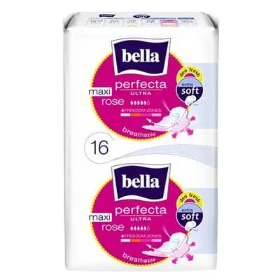 ბელა ჰიგიენური საფენი უქსოვადი მასალის ზედაპირით, 5 წვ. Perfecta Ultra Maxi Rose