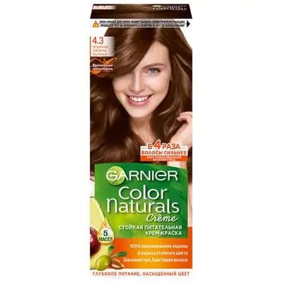 გარნიე კოლორ ნატურალსი თმის საღებავი 4.3 ოქროსფერი წაბლისფერი