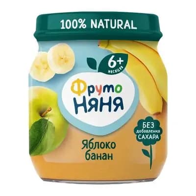 ფრუტო–პიურე, ვაშლი, ბანანი, 100გ.