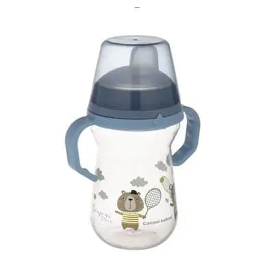 კანპოლ ბეიბის ჭიქა სილიკონის საწრუპით 250მლ