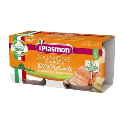 პლასმონი - პიურე ორაგული - ბოსტნეულით შუშა 2*80გრ