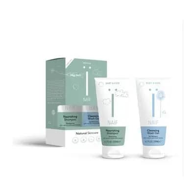 ნაიფი-ბავშვის სასაჩუქრე ნაკრები შამპუნი 200მლ. / დასაბანი გელი 200მლ.