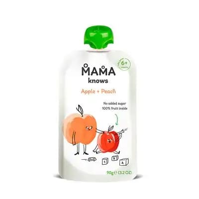 მამანოუს – ვაშლი და ატამი, სტერილიზებული პიურე, 6თვ. 90გრ