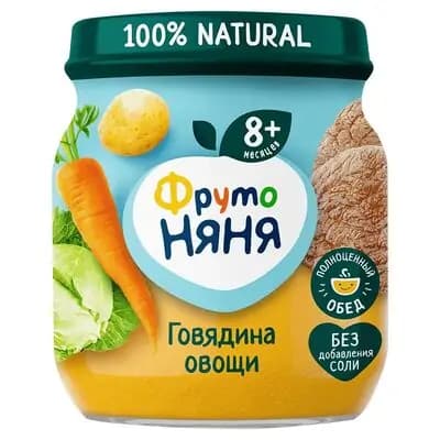 ფრუტო-პიურე ხორცის ბოსტნეულით 100გ