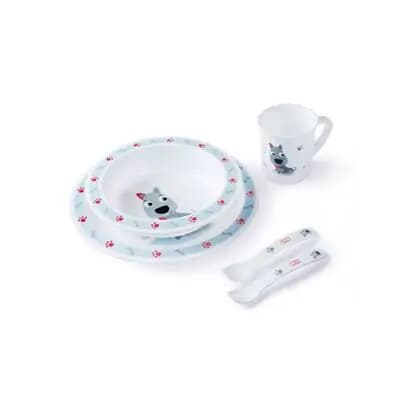 კანპოლ ბეიბის სადილის ნაკრები პლასტმასის ძაღლი