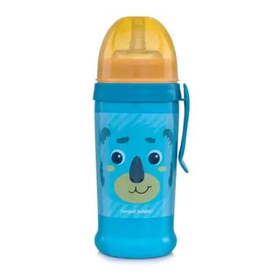 კანპოლ ბეიბის ჭიქა სპორტული სილიკონის საწრუპით, ფირუზისფერი