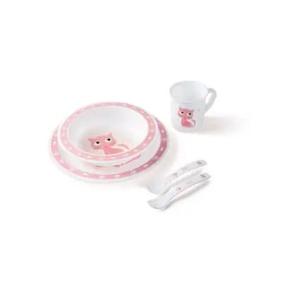 კანპოლ ბეიბის სადილის ნაკრები პლასტმასის კატა