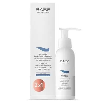 ბაბე-ცხიმიანი ქერტლის შამპუნი+საჩუქარი(რბილი შამპუნი100მლ)