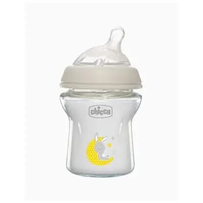 ჩიკო-Chicco-ბოთლი მინის სილიკონის 150მლ 0+