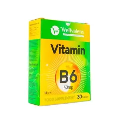 ვიტ B6 50მგ #30ტ Wellvalens