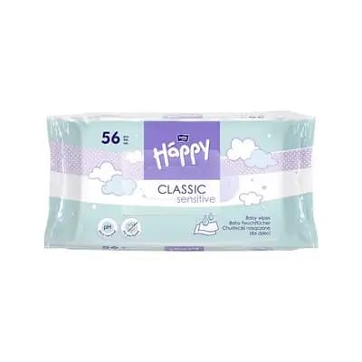 ჰეფი ბავშვის სველი ხელსახოცი კლასიკური/სენსიტივი N56