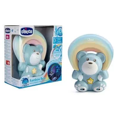 ჩიკო-Chicco-სათამაშო მუსიკალური "RAINBOW BEAR"(დათუნია) საწოლთან დასკიდი 0+ ცის
