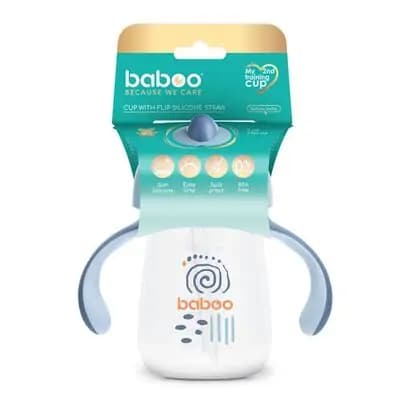 ბეიბო-ჭიქა სილიკონის მილით 260მლ. 9+