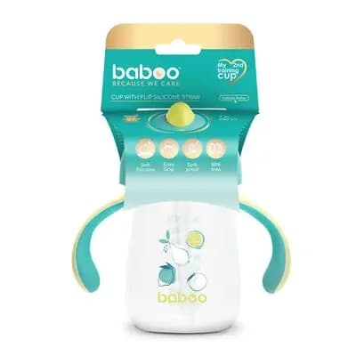 ბეიბო-ჭიქა სილიკონის მილით 260მლ. 9+