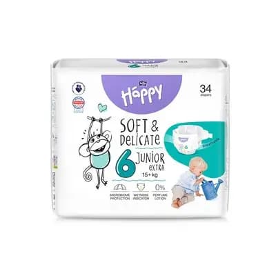 ჰეფი ბავშვის საფენი N6 15+ კგ. 34ც (Junior extra)