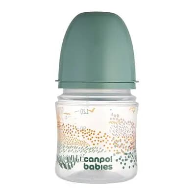 კანპოლ ბეიბის ბოთლი ანტიკოლიკური, ფართოყელიანი, BPA 0%, 120 მლ Easy Start.