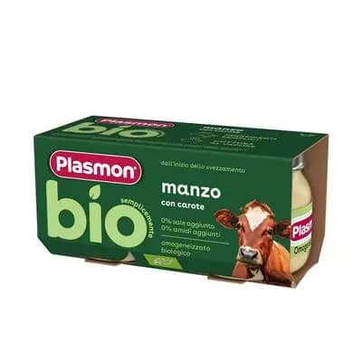 პლასმონი ბიო საქონლის ხორცი და სტაფილო 80 გრ