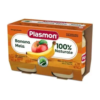 პლასმონი - პიურე ბანანი-ვაშლი შუშა 80გრ