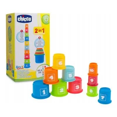 ჩიკო-Chicco-სათამაშო "Stackabe numbers " 9თ