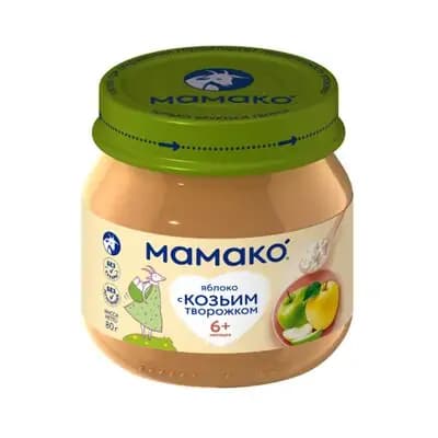 მამაკოს ხაჭო ვაშლით 80 გრ