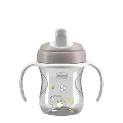 ჩიკო-Chicco-წყლის ჭიქა 6თ+ ნაცრისფერი