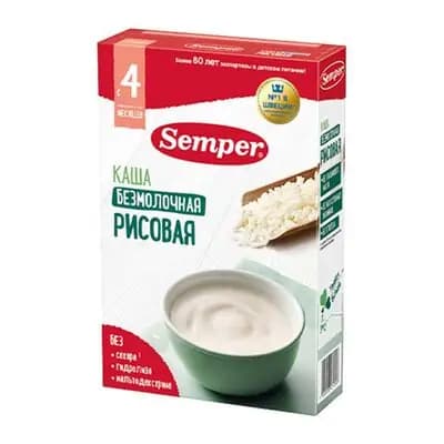 სემპერი - ფაფა ურძეო ბრინჯის /4თვ+/ 180გრ 7653/1397
