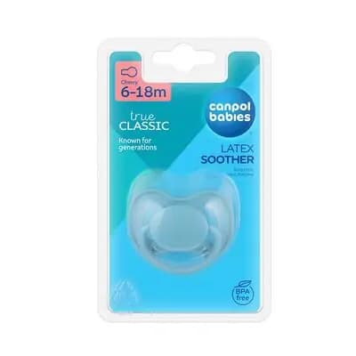 კანპოლ ბეიბის მატყუარა ლატექსის, მრგვალი 6-18 თვე. ცისფერი