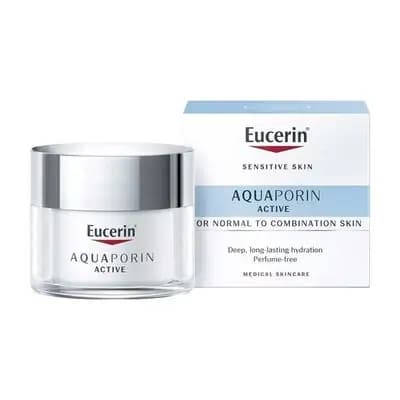 ეუცერინი - აქვაპორინ აქტივი სახის კრემი დამატენიანებელი ნორმ/კომბინირებული კანი