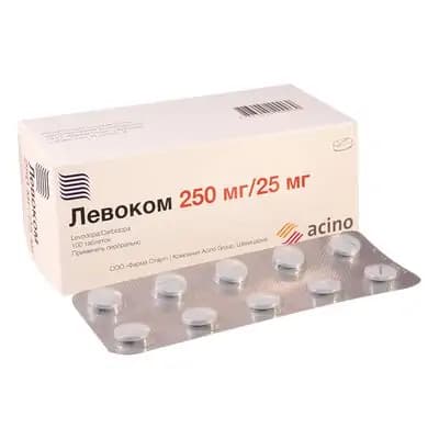 ლევოკომი 25მგ/250მგ #100ტ
