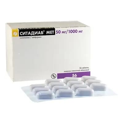 სიტადიაბ მეტი 50მგ +1000მგ#56ტ