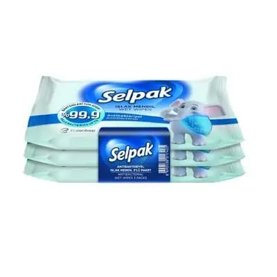 სელპაკი - სველი ხელსახოცი ანტიბაქტერიული 15ც.