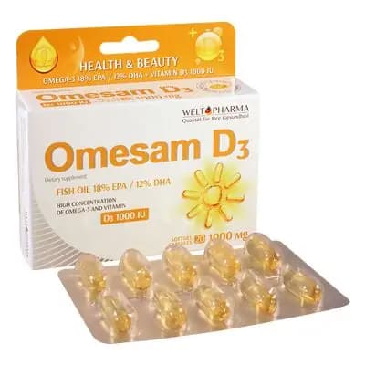 ომესამი D3 1000მგ #20კაფს