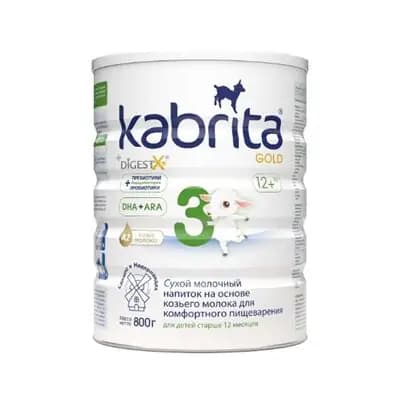 კაბრიტა 3 გოლდი თხის რძე, 12+ თვე, 800გ