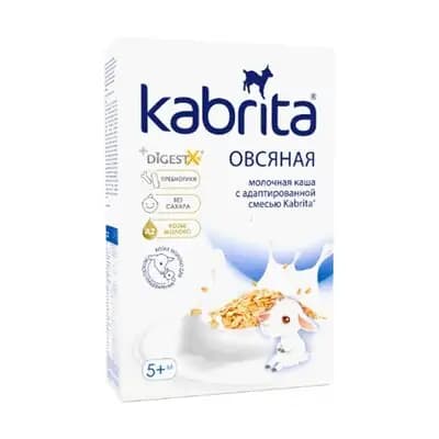 კაბრიტა შვრიის ფაფა თხის რძით 5 თვიდან, 180 გ